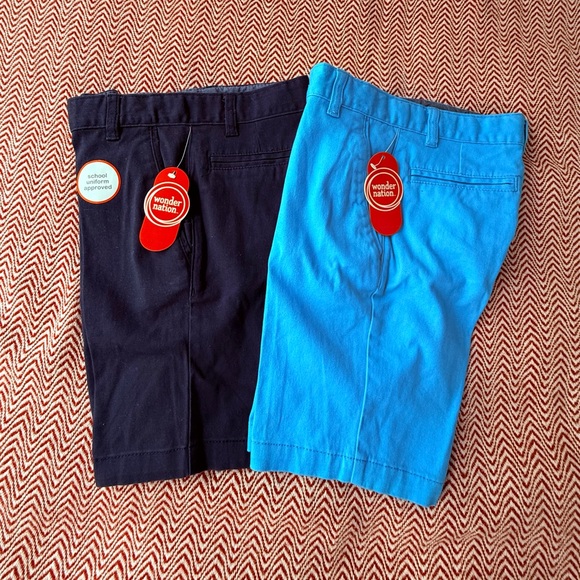 Lot of two Wonder Nation School Uniform Approved Chino Shorts for boys - Picture 1 of 5